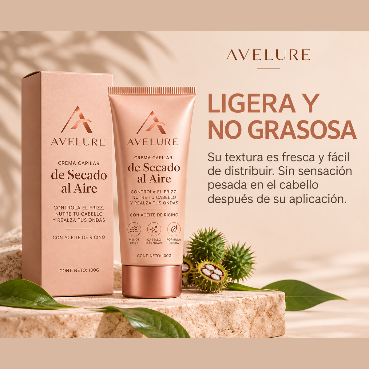 Crema capilar de secado al aire | Controla el frizz sin secador ni plancha